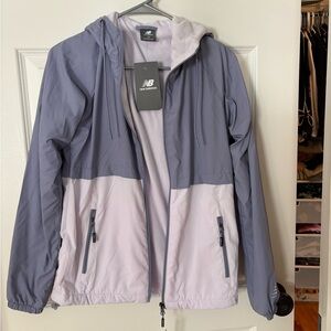 New Balance Women’s Two-Tone Lavender Fleece Lined Hooded Jacket
